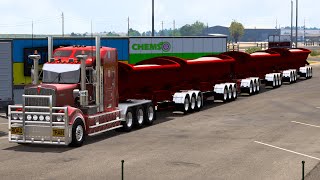 American Truck Simulator Kenworth T909 Quad Side Tippers [upl. by Hsilgne]