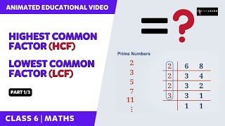 Highest common factor  HCF  Lowest common multiple  LCM  Part 13  English  Class 6 Maths [upl. by Ayn]