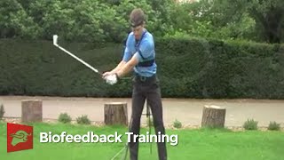 Golf biofeedback training  Weight transfer in the downswing [upl. by Femi459]