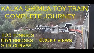 KALKA SHIMLA TOY TRAIN ROUTE CONSISTING OF 103 TUNNELS 864 BRIDGES 919 CURVES HIMACHAL PRADESH IND [upl. by Beka269]