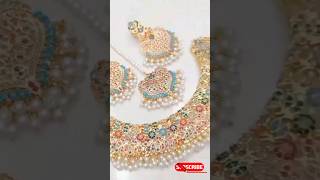 Latest stunning ❤️😘gold plated beautiful Jewellery design shorts yt youtubeshortstrendingviral [upl. by Hsuk]