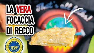 FOCACCIA Di RECCO  La RICETTA della Focaccia al Formaggio più sottile al mondo [upl. by Neri6]