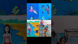 Four Tragedy of the Mermaid shorts youtubeshorts sojibdrawingbook art drawing viralshorts [upl. by Sutelc459]