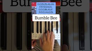 Bumble Bee Easy Piano Tutorial [upl. by Nodnol]