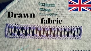 Embroidery Tutorial  Drawn Fabric [upl. by Aissej]