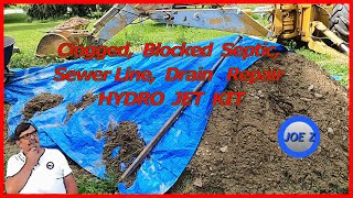 Clogged Blocked Septic Sewer Line Drain Repair [upl. by Akkeber59]