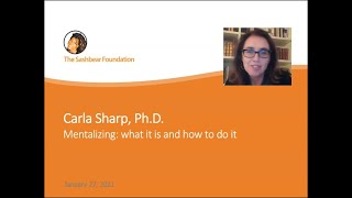 Carla Sharp PhD Mentalizing what it is and how to do it [upl. by Alidis939]