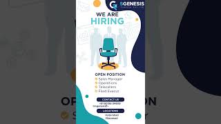 SGenesis Fintech Pvt Ltd is hiring multiple positions in Hyderabad and Vijayawada Locations [upl. by Barb614]