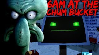 SQUIDWARDS NEW JOB IS LIVING HELL  6AM At The Chum Bucket Spongebob Horror Game [upl. by Soigroeg]