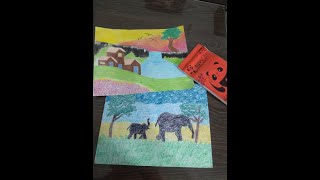 crayons  hand made  drawing  kids  painting  water color  class  sketch  how  art  games [upl. by Lolande385]