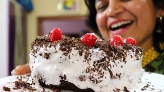 How to do Icing on a Cake  For beginners  Eggless Chocolate cake  बाजार जैसा केक पर icing करे [upl. by Aehsel240]