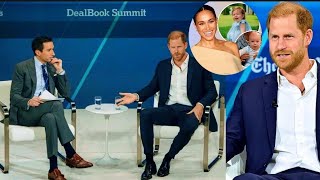 Harrys speech at deal book summit  Puts divorce rumours to REST amp says hes not going back to UK [upl. by Ahcilef]