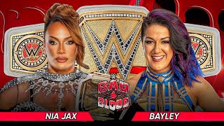 WWE Nia Jax vs Bayley Womens Championship Full Match WWE Bad Blood 2024 Highlights [upl. by Treble]