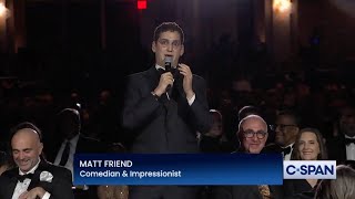 Matt Friend performs at the 2024 White House Correspondents Dinner with Trump McConnell impressions [upl. by Anilak]