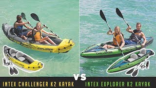 Intex Challenger K2 Kayak vs Intex Explorer K2 Kayak Review [upl. by Ezechiel682]