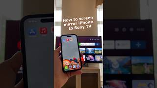 How to Screen Mirror iPhone to Sony TV [upl. by Aihcrop978]