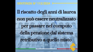 Riscatto anni di laurea e computo pensione [upl. by Luben]