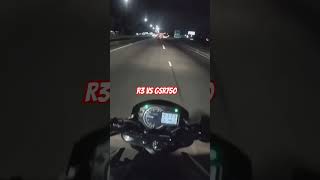 R3 vs GSR750 gsr750 motovlog gopro vrau [upl. by Esinnej114]