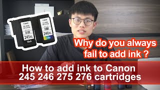 RecommendHow to refill canon black and color ink cartridges PG245 CL246 243 275 210 545 540 575 [upl. by Seema764]