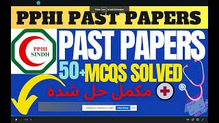 PPHI Past papers Solved 50 MCQS  PPHI jobs  MCQs For Entry  written test preparation [upl. by Noira]