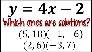 Determine Which Ordered Pairs are a Solution to the Equation [upl. by Meryl]