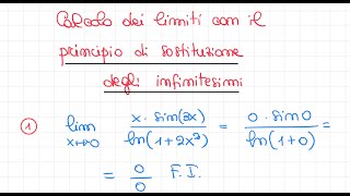 Limiti svolti con il principio di sostituzione degli infinitesimi [upl. by Conlan]