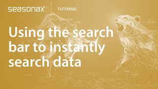 Seasonax Tutorial Using the search bar to instantly search data [upl. by Lennahc280]