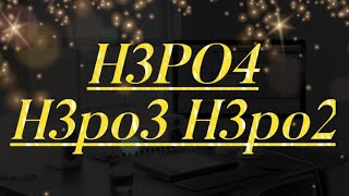 structure and oxidation state of H3PO4 H3PO3 H3PO2 and acidity order oxaacid p block elements [upl. by Ellett]