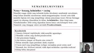 PHYLUM NEMATHELMINTHES [upl. by Etam]