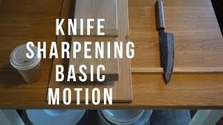 Knife sharpening basic motion on whetstone  Ivan The Sharpener [upl. by Orin]