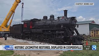 Historic locomotive restored on display in Coopersville [upl. by Jaye]