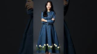 Denim daisy flower frock fashion aigenfashion kkhhsong technomagined [upl. by Standford]