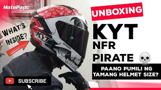 KYT HELMET NFR PIRATE Unboxing Review Price Size  Murang Helmet  Motopaps [upl. by Raynor]