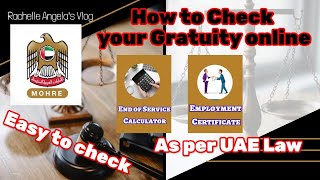 How to check your Gratuity Online Mohre Application [upl. by Wescott297]