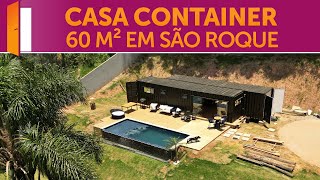 Casa com dois Containers acoplados e piscina de borda infinita [upl. by Neeham]