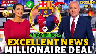 🚨OFFICIAL✅ BARCELONA PARALYZES THE TRANSFER MARKET WITH THIS MILLIONAIRE DEAL BARCELONA NEWS TODAY [upl. by Kcirddec]