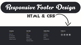 Creating a Responsive Footer with HTML and CSS [upl. by Borer]