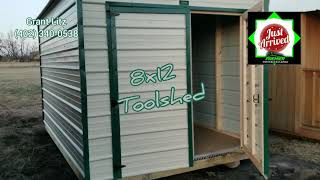 8x12 Tool shed PREMIER PORTABLE BUILDINGS [upl. by Fonda343]