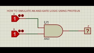 ANDgate Simulation in Proteus [upl. by Tisman465]