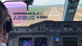 Air France Airbus A380 Last Flight  Cockpit View Final Landing  Storage at Teruel Airport Spain [upl. by Penman]