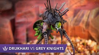 Drukhari vs Grey Knights  Warhammer 40k 9th Edition Battle Report [upl. by Berck]