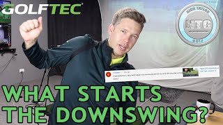 What starts the downswing  Golf Tips  Lesson 118 [upl. by Dobson441]