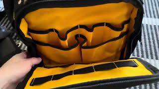 Dewalt ToughSystem 20 jobsite tool bag demonstration [upl. by Lias174]