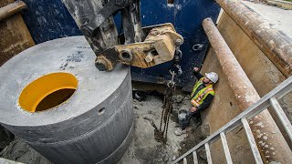 This is how a manhole is installed [upl. by Enrika]