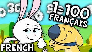 Nombres en Français Chanson Compter jusquà 100 Avec soustitres en 6 langues [upl. by Ainehs]