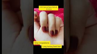 Natural and Long Lasting Nail Mehndi😍💅100�fective Nail Mehndi At Home easynailart shortsmehndi [upl. by Hedi399]