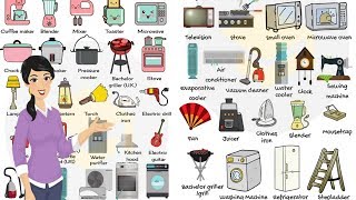 50 Household Appliances in English  Household Equipment Vocabulary [upl. by Roseanne]