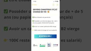 7 jours de formation pour devenir chauffeur VTC nattendez plus Rejoigneznous dès aujourdhui [upl. by Naihr]