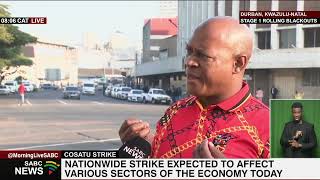 Cosatu on a oneday nationwide strike  Update from KZN [upl. by Eydie]