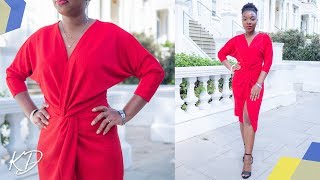 HOW TO SEW FRONT TWIST DRESS  KIM DAVE [upl. by Eniluj414]